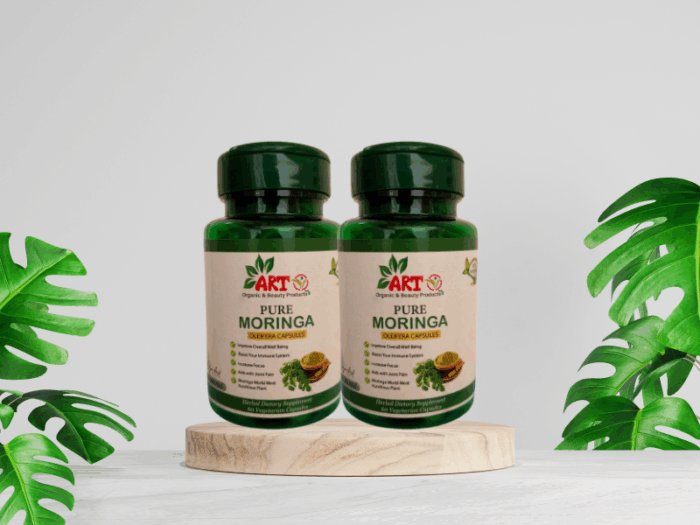 2 Moringa Capsules Jar