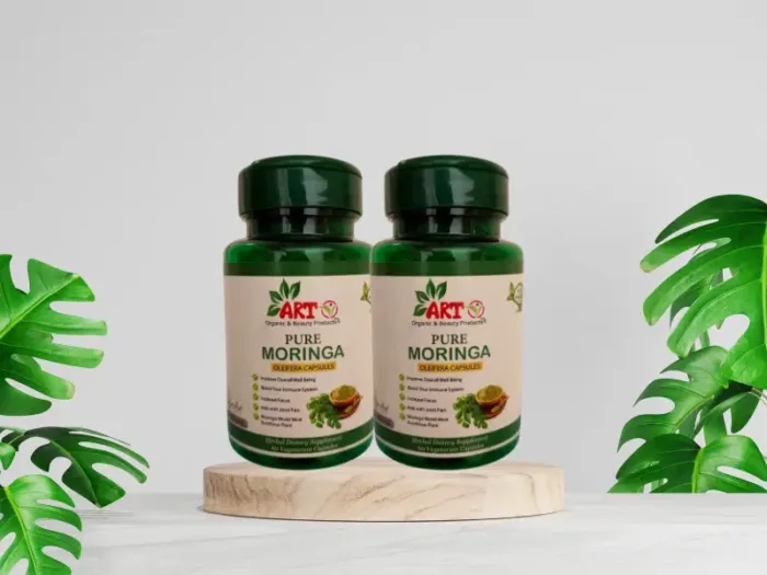 2 Moringa Capsules Jar